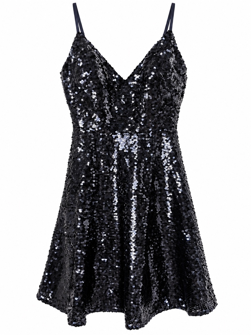 Vince Camuto NWT Navy Sequin Fit & Flare Cocktail Dress Size 6